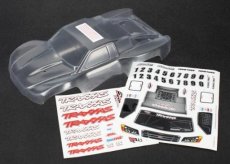 (TRX7012R) BODY, 1/16TH SLASH (CLEAR, REQUIRES PAINTING)/GRILL, LIGHTS