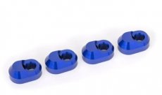 (TRX7743-BLUE) Suspension pin retainer, 6061-T6 aluminum (blue-anodized) (4)