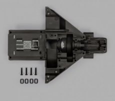 (TRX 7827R) Bulkhead, rear (lower)/ motor mount washers (steel) (4)/ 4x18mm BCS (4)