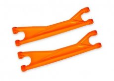 (TRX7892T) Suspension arms, upper, orange (left or right, front or rear) (2) (for use with #7895 X-Maxx, WideMaxx, suspension kit)