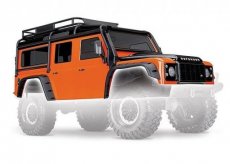 (TRX8011A) Body, Land Rover Defender, adventure orange (complete with ExoCage, inner fende