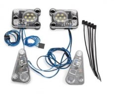 (TRX 8027) LED HEADLIGHT/TAIL LIGHT KIT (FITS #8011 BODY, REQ. #8028 PS