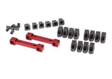 (TRX 8334R) Mounts, suspension arms, aluminum (red-anodized) (front & rear)