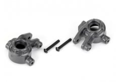 (TRX 9037 GRAY) Steering blocks, extreme heavy duty, gray (left & right)/ 3x20mm BCS (2)