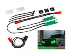 (TRX 9496G) LED light set, front, complete (green)