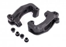 (TRX 9532) Caster blocks (c-hub), left & right/ kingpin bushings (4)