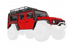 (TRX9712-RED) Body, Land Rover Defender, complete, red