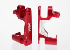 (TRX6832R) Caster blocks (c-hubs), 6061-Tleft & right (red-anodized)