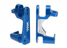 (TRX6832X) Caster blocks (c-hubs), aluminum, left & right (blue-anodize