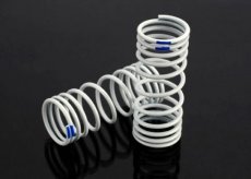 (TRX6864) Springs, front (progressive, +20% rate, blue) (2)