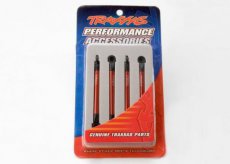 (TRX7118X) Push rods, aluminum (red-anodized) (4)