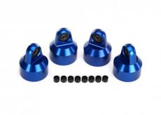 (TRX7764A) Shock caps, GTX shocks/ springaluminum (blue) (4) spacers(8)