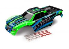 (TRX8911G) BODY, MAXX, GREEN (PAINTED)/ DECAL SHEET