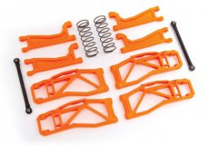 (TRX8995T) Suspension kit, WideMaxx, Orange, includes extended outer half shafts