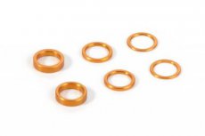 (X 375090-O) SET OF ALU SHIMS 6.37x8.4MM (0.5MM, 1.0MM, 2.0MM) - ORANGE