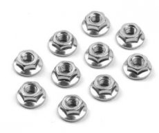(X960240) NUT M4 WITH SERRATED FLANGE (10)